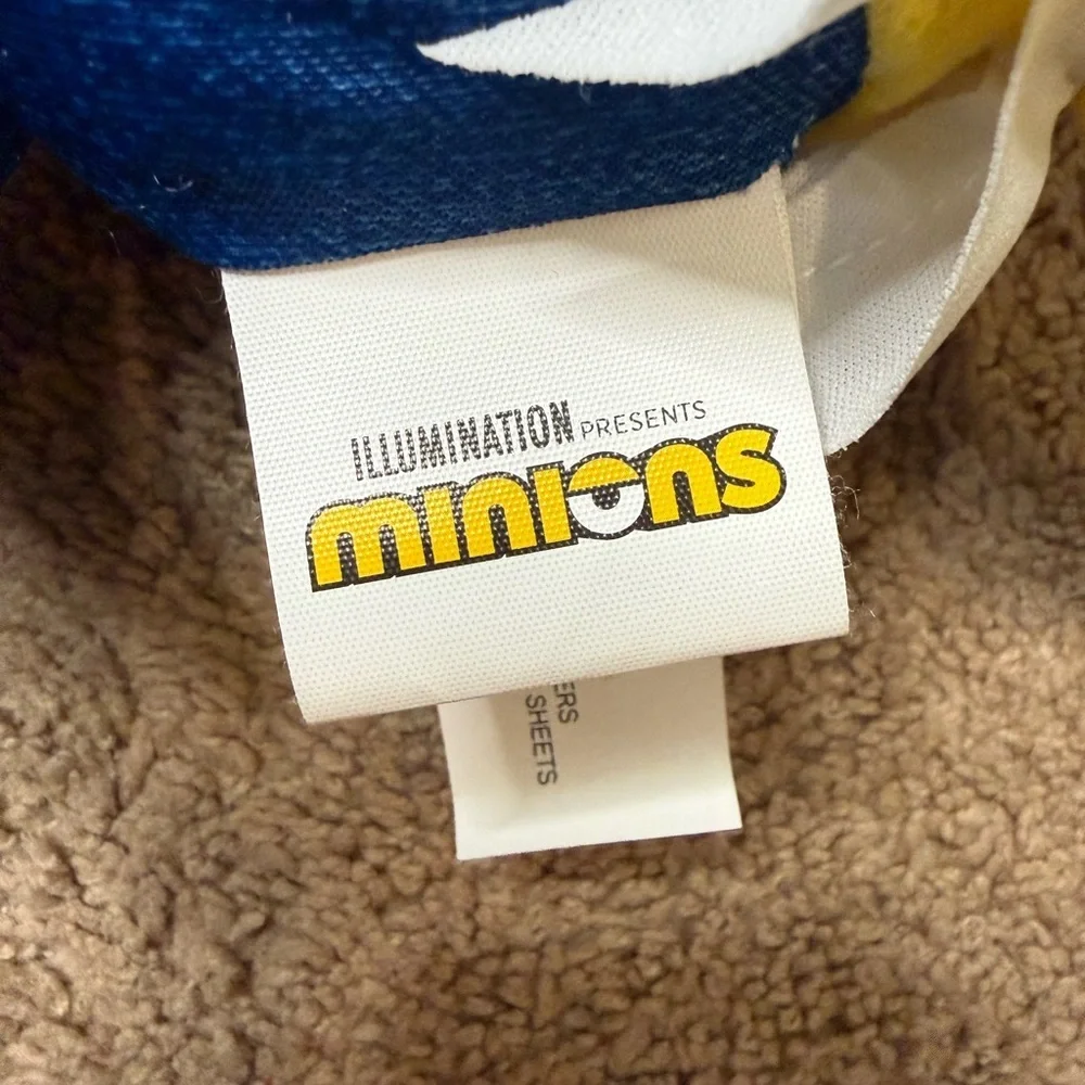 Minion plush toy dressed as a ghost for Halloween